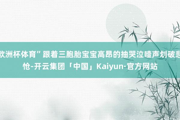 欧洲杯体育”跟着三胞胎宝宝高昂的抽哭泣噎声划破悲怆-开云集团「中国」Kaiyun·官方网站