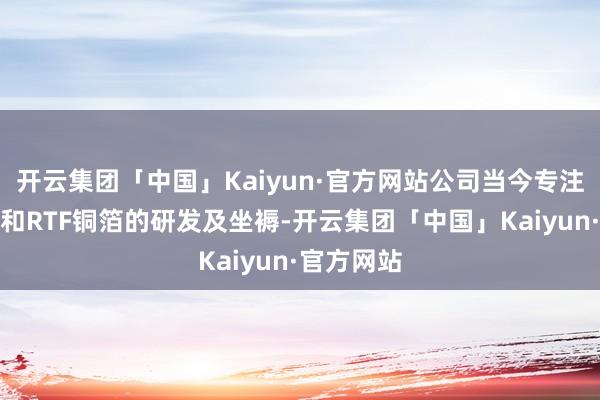 开云集团「中国」Kaiyun·官方网站公司当今专注于可剥铜和RTF铜箔的研发及坐褥-开云集团「中国」Kaiyun·官方网站