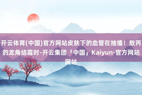 开云体育(中国)官方网站皮肤下的血管在抽搐！敖丙的龙角结霜时-开云集团「中国」Kaiyun·官方网站