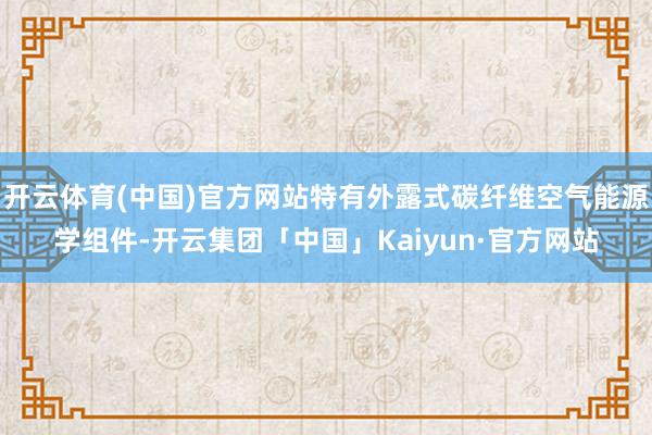 开云体育(中国)官方网站特有外露式碳纤维空气能源学组件-开云集团「中国」Kaiyun·官方网站