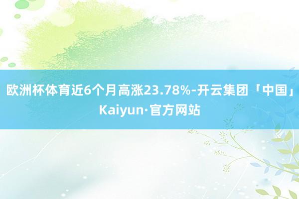 欧洲杯体育近6个月高涨23.78%-开云集团「中国」Kaiyun·官方网站