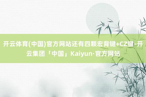 开云体育(中国)官方网站还有四颗宏背键+CZ键-开云集团「中国」Kaiyun·官方网站
