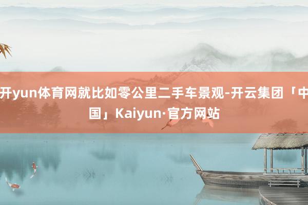 开yun体育网就比如零公里二手车景观-开云集团「中国」Kaiyun·官方网站