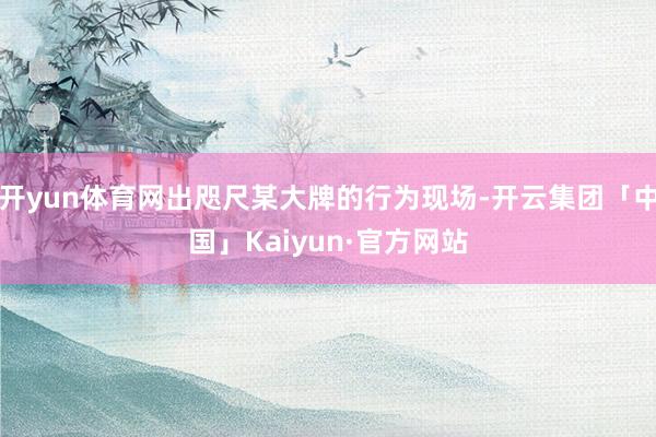 开yun体育网出咫尺某大牌的行为现场-开云集团「中国」Kaiyun·官方网站