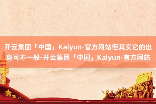 开云集团「中国」Kaiyun·官方网站但其实它的出身可不一般-开云集团「中国」Kaiyun·官方网站