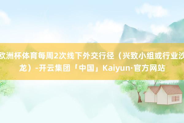 欧洲杯体育每周2次线下外交行径（兴致小组或行业沙龙）-开云集团「中国」Kaiyun·官方网站
