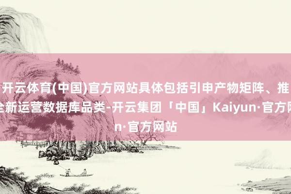 开云体育(中国)官方网站具体包括引申产物矩阵、推出全新运营数据库品类-开云集团「中国」Kaiyun·官方网站