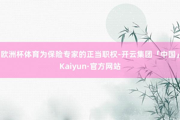 欧洲杯体育为保险专家的正当职权-开云集团「中国」Kaiyun·官方网站