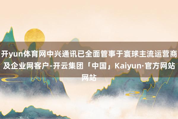 开yun体育网中兴通讯已全面管事于寰球主流运营商及企业网客户-开云集团「中国」Kaiyun·官方网站