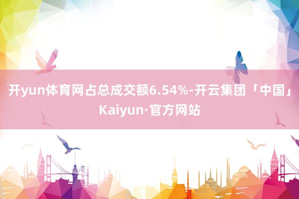 开yun体育网占总成交额6.54%-开云集团「中国」Kaiyun·官方网站
