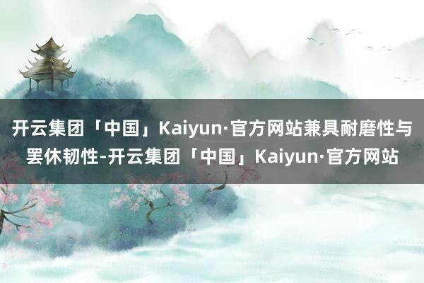 开云集团「中国」Kaiyun·官方网站兼具耐磨性与罢休韧性-开云集团「中国」Kaiyun·官方网站