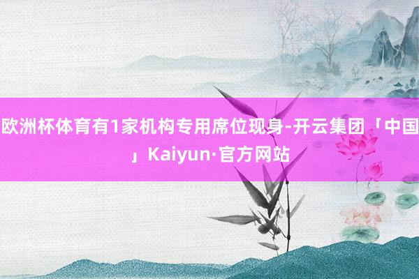 欧洲杯体育有1家机构专用席位现身-开云集团「中国」Kaiyun·官方网站